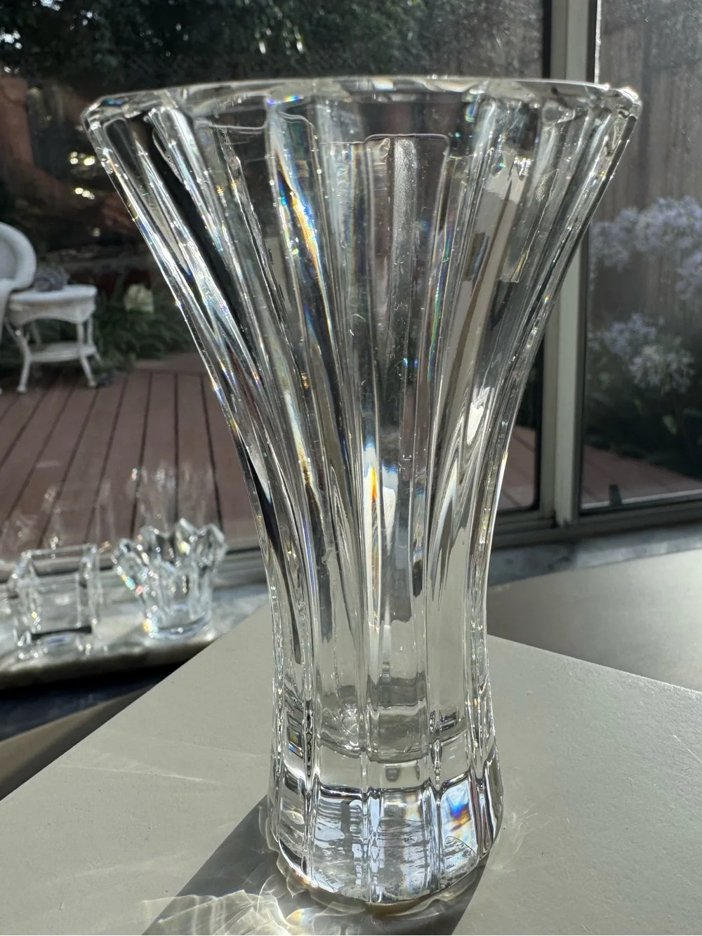 Marquis by Waterford Crystal Vase 4.75” Flared Cut Glass Poland Sheridan  NWOT